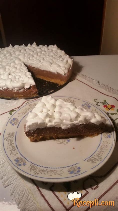 Puding kolač sa korom od keksa Recepti