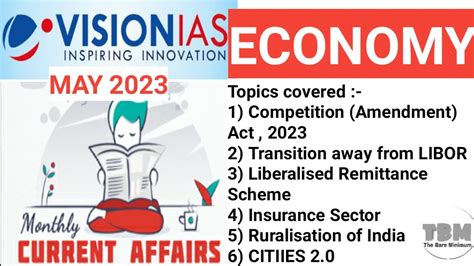 Economy Vision Ias Monthly Magazine May Youtube