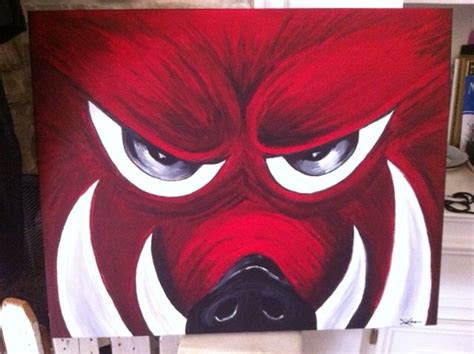 Front Facing Hog For Nails Razorback Painting Art Painting