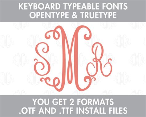 Suzanne Curlz Monogram Truetype Font Keyboard Typeable Otf Ttf Install