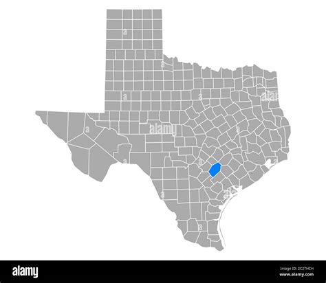 Map of Gonzales in Texas Stock Photo - Alamy