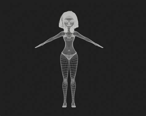 3d Model Cartoon Girl Vr Ar Low Poly Cgtrader