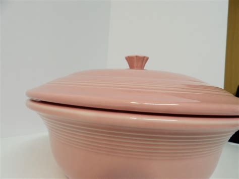 Fiestaware Hlc Casserole Bowl Dish With Lid Cover Rose Pink Ebay