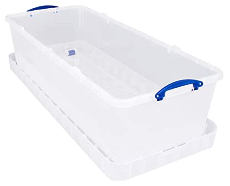 Really Useful Box Litre With Xl Lid Plastic Storage Box Clear