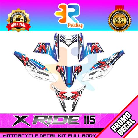 Jual Stiker Decal Striping Motor X Ride Mugen Power Biru Gsx