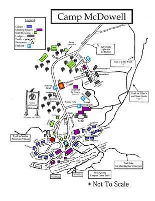 Map of Camp | Camp McDowell Camp & Conference Center