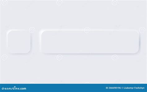 Neumorphic UI Buttons Modern Minimal Web Layout With Input Fields