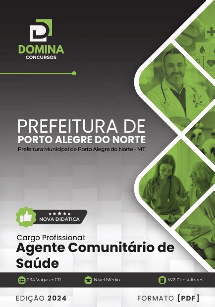 Apostila Agente Comunitário Saúde Porto Alegre do Norte MT 2024