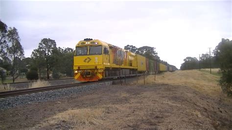 Aurizon 6024 Leads 1MB7 Melbourne Brisbane Intermodal Service