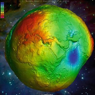 Geoid from combined global gravity field model EIGEN-6C4 (Source: Ince ...