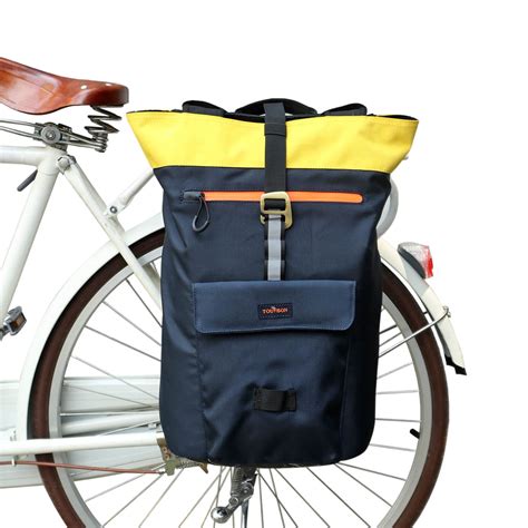 Tourbon Waterproof Nylon Bicycle Single Pannier Laptop Backpack Travel