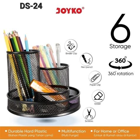 Jual Desk Set Bisa Berputar 360 Derajat Rotation Pen Holder Tempat Alat