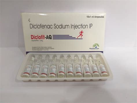 Diclofit Aq Diclofenac Sodium Injection Ip Packaging Size X Ml At