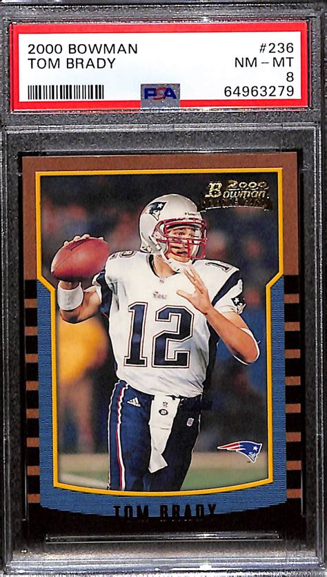 Lot Detail 2000 Bowman Tom Brady Rookie Card 236 PSA 8