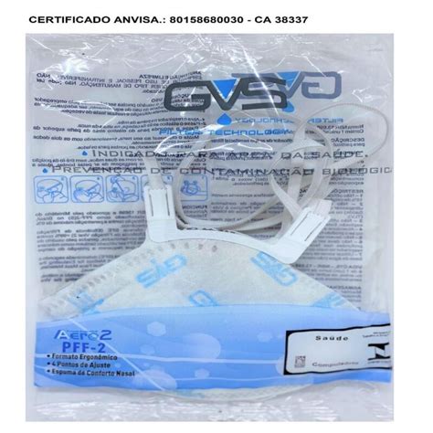 RESPIRADOR GVS BRANCA PFF2 KIT 30 PÇ Prosek EPI