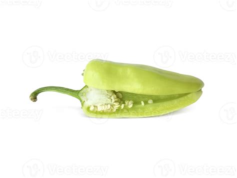Sliced Green Hot Chili Peppers Transparent Background PNG
