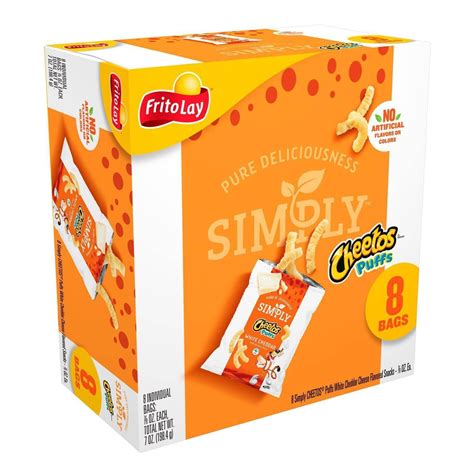 Cheetos Simply Puffs White Cheddar Cheese Flavored Snacks 8 Ct Shipt