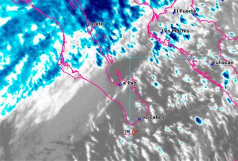 Clima en BCS intervalos de chubascos por Frente Frío No 43