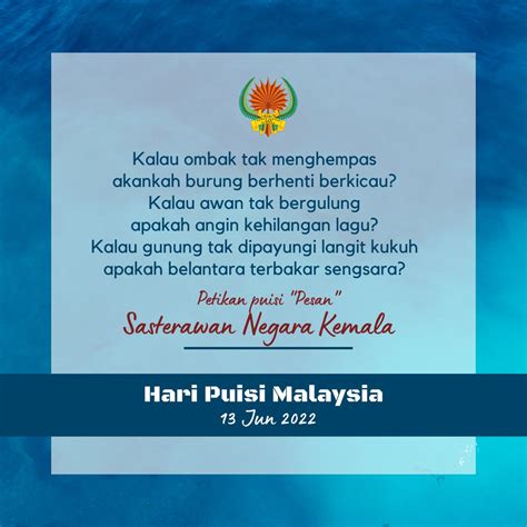 Dewan Bahasa Dan Pustaka On Twitter Puisi Puisi Tahundbp