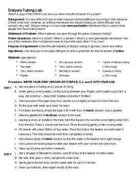 Results For Diffusion And Osmosis Dialysis Tubing Lab Tpt