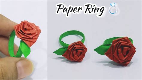 🥰 Paper 🥰 Rose Ring Making • How To Make Paper Ring At Home • Ring Making From Paper • Ring 💍