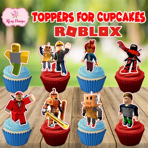 ROBLOX CUPCAKES TOPPERS - Kary Designs