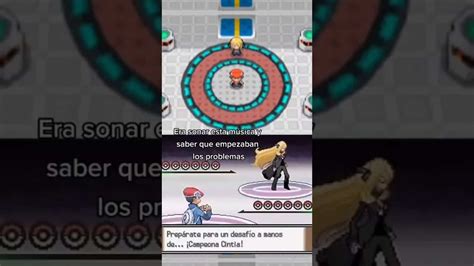 CUANDO EMPEZABA EL COMBATE CONTRA CINTIA EN LA LIGA POKEMON EN POKEMON