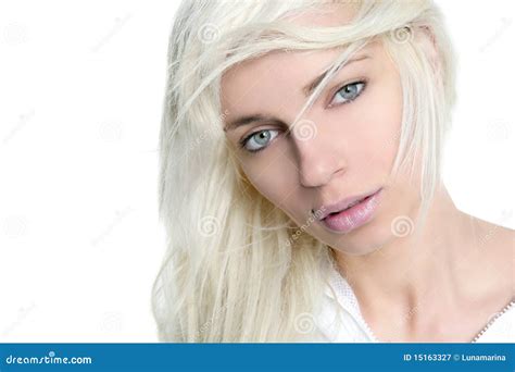 Beautiful Blonde Girl Fashion Wind Long Hair Stock Image Image Of