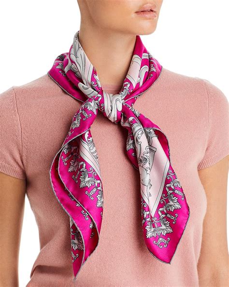 Versace Baroque Silk Foulard Scarf Bloomingdales