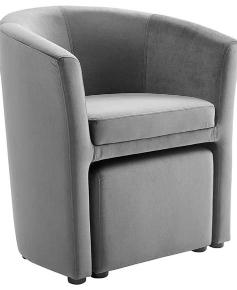 Modway Divulge Performance Velvet Arm Chair And Ottoman Set Macys