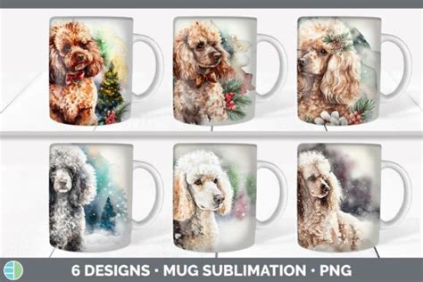 Snowy Poodle Mug Sublimation Coffee Cu Graphic By Enliven Designs