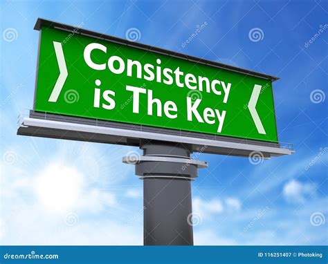 Consistency is the key stock illustration. Illustration of leadership - 116251407