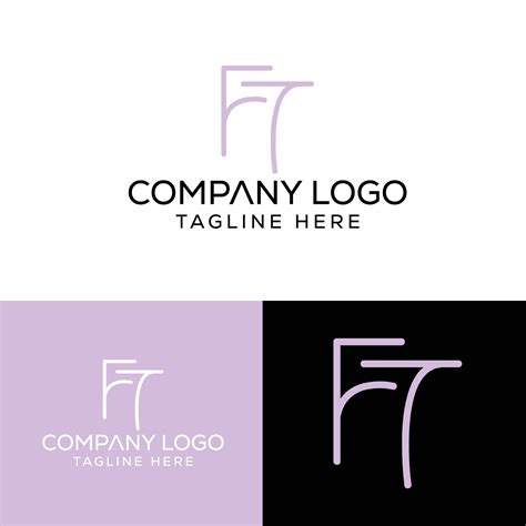 Initial Letter Ft Logo Design Monogram Creative Modern Sign Symbol Icon