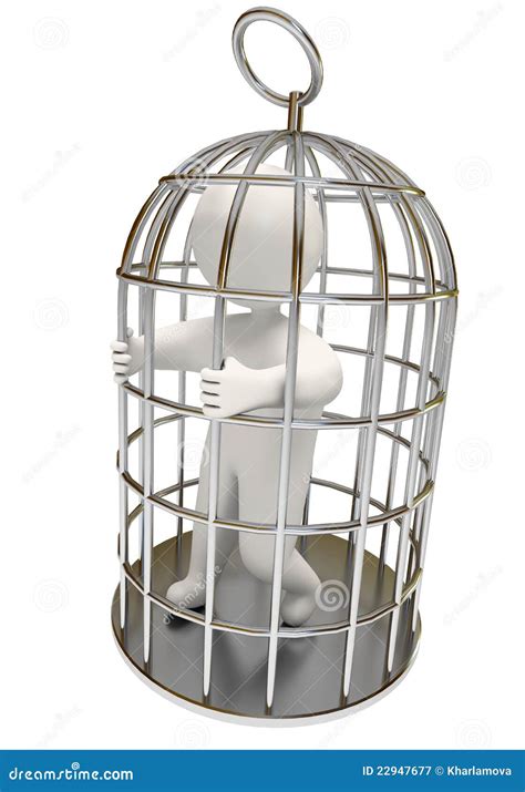 Man In The Cage Royalty-Free Stock Photography | CartoonDealer.com ...