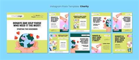 Premium Psd Charity Foundation Instagram Posts Collection