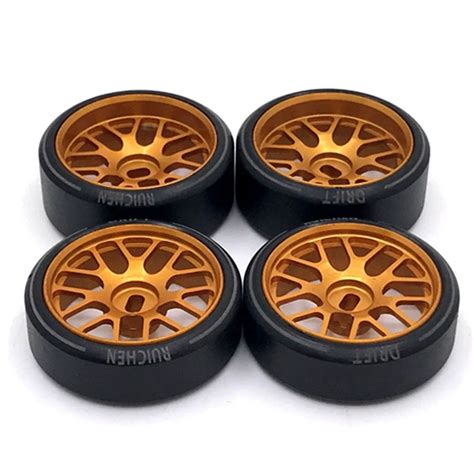 Pcs Metal Wheel Rim Hard Plastic Drift Tire Tyres For Wltoys