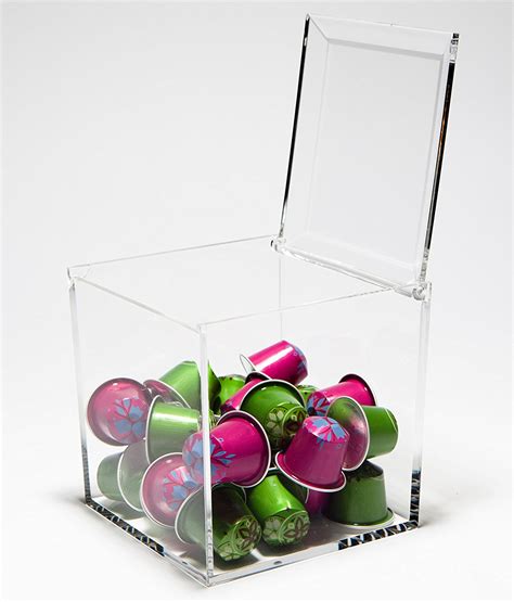 Nespresso Cube Plexiglass Capsule Pod Holder Clear Dispenser Storage