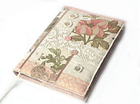 A5 Notebook Sketchbook Journal Diary Cover Fabric Collage Vintage