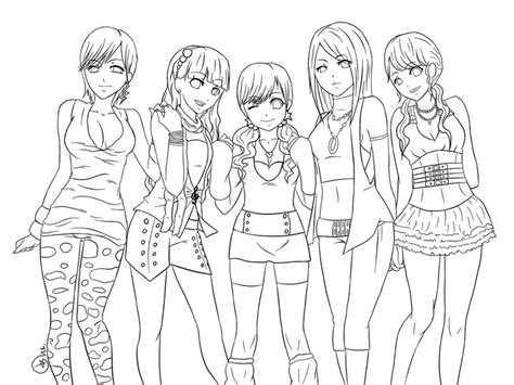 Cool Anime Girl Coloring Pages Coloring Pages