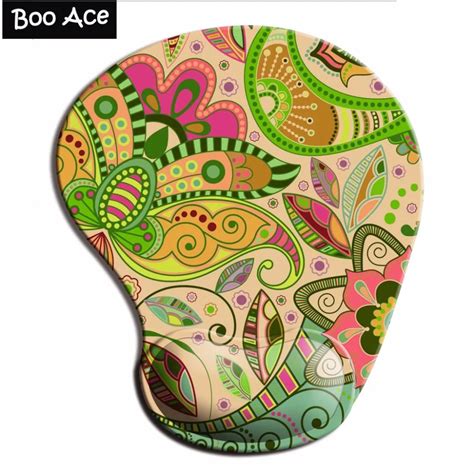 Buy Graphic Flower Pattern 3d Mouse Pads With Silicone Gel Wrist Rest Gaming