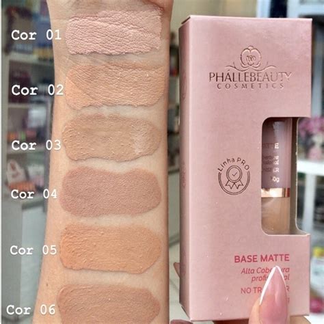 Base Matte Alta Cobertura 30g Phallebeauty Shopee Brasil