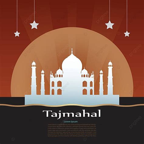 The Taj Mahal Indias Most Popular Tourist Destination Vector Tour