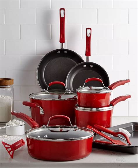 Rachael Ray Classic Brights Hard Enamel Nonstick Cookware Set Only 89