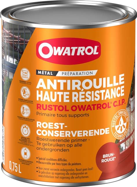 Owatrol Rustol Cip Primaire Antirouille Haute R Sistance Brun