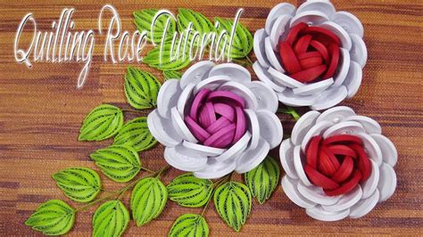 Quilling Rose Flower Tutorial Diy Paper Rose Flower Tutorial Youtube