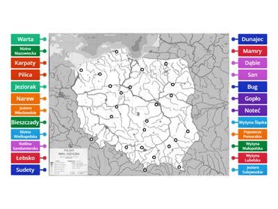 Polski Mapa fizyczna c Materiały dydaktyczne