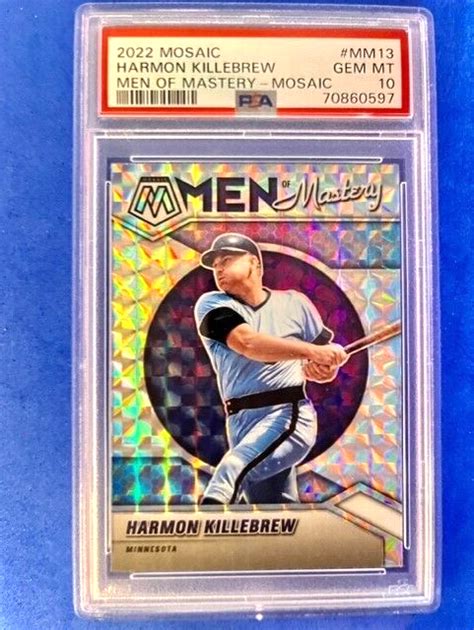 MLB Harmon Killebrew 2022 Panini Mosaic Men Of Mastery Prizm PSA 10