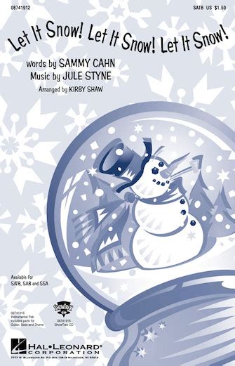 Song - Let It Snow! Let It Snow! Let It Snow! - Choral and Vocal sheet ...