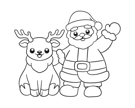 Christmas Santa Outline