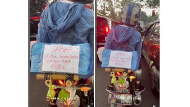 Viral Video Tulisan Kocak Pemudik Motor Warganet Mendadak Bijak